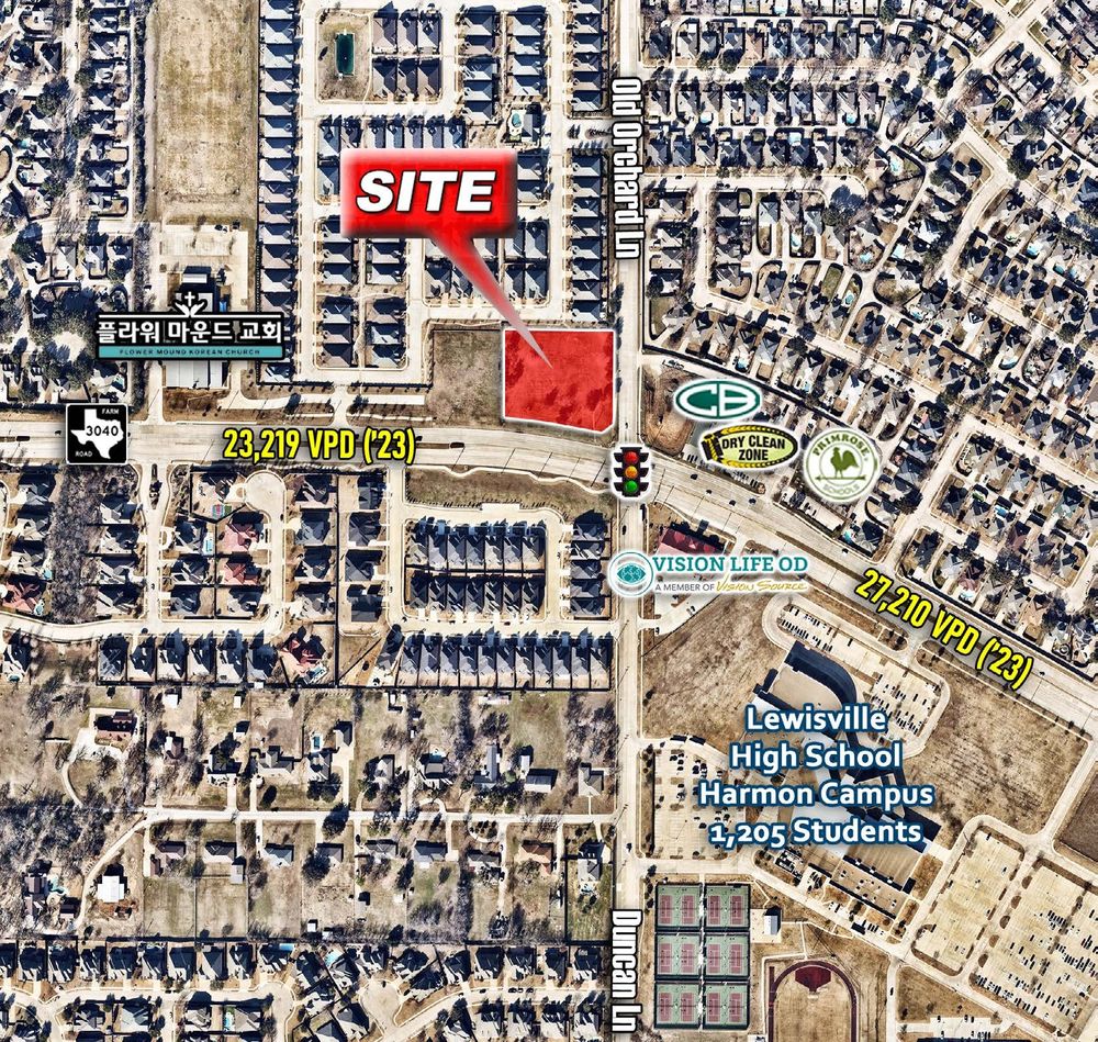 1.55 to 2.7 acres, Flower Mound