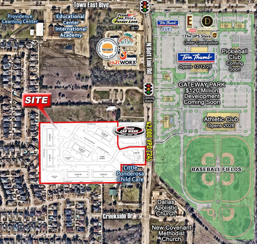 13.82 acres for development